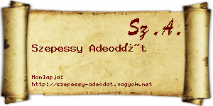 Szepessy Adeodát névjegykártya